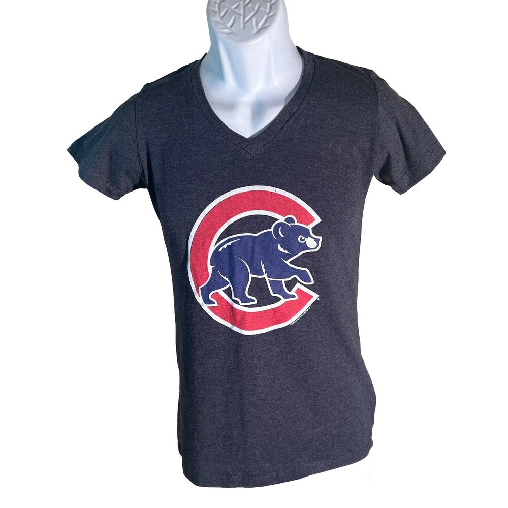 WRIGHT & DITSON Women's Short Sleeve Chicago Cubs Shirt‎ Gray Medium NWT